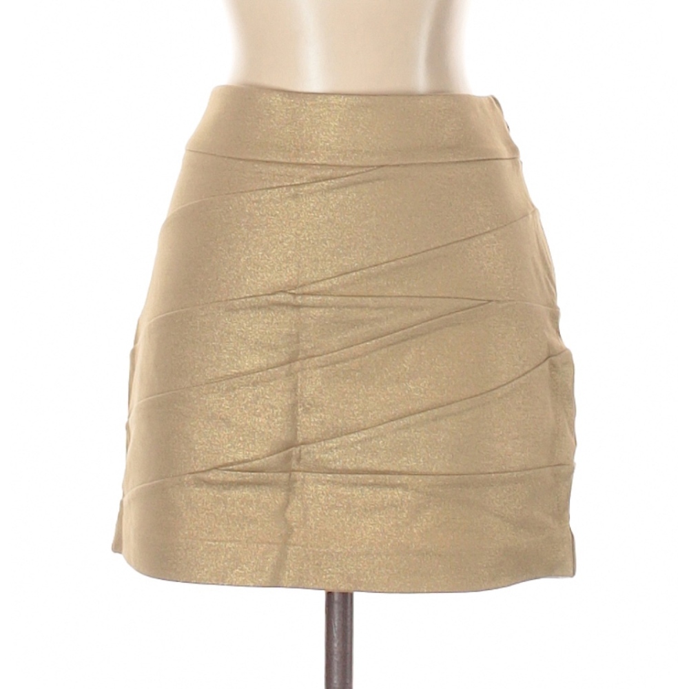 Express Gold Metallic Skirt